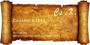 Csirke Kitti névjegykártya